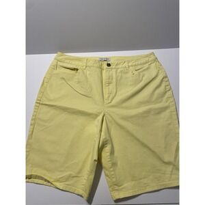 Woman's Coldwater Creek Yellow Shorts Size 16